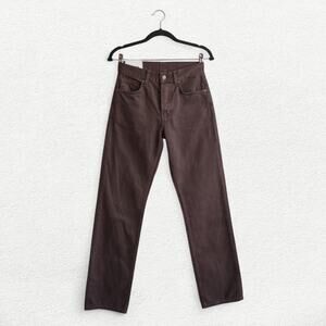 STAUD Denim Teddy Straight Jeans in Earth Brown